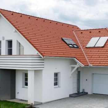 Set coama ramificatie si cui Bramac Romana/Skandia rosu caramiziu novo 40buc/pal